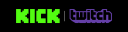 Discovery splash banner for Kick & Twitch Discord server