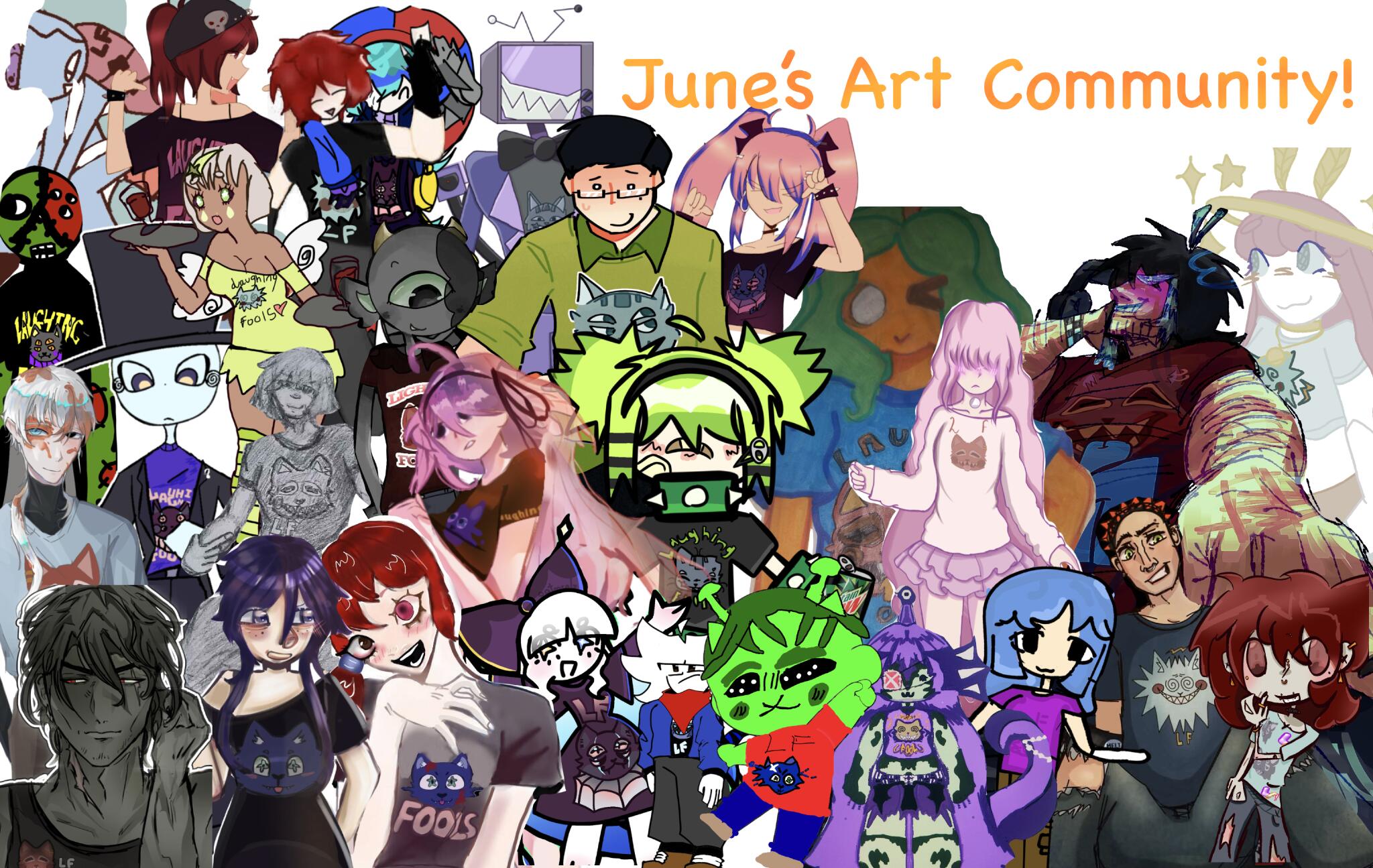Discovery splash banner for ✯ June's art community ✯ Discord server