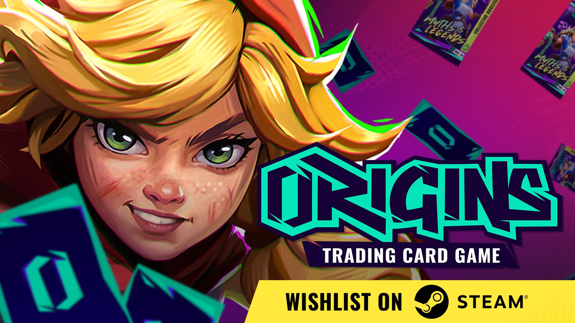 Discovery splash banner for Origins TCG Discord server