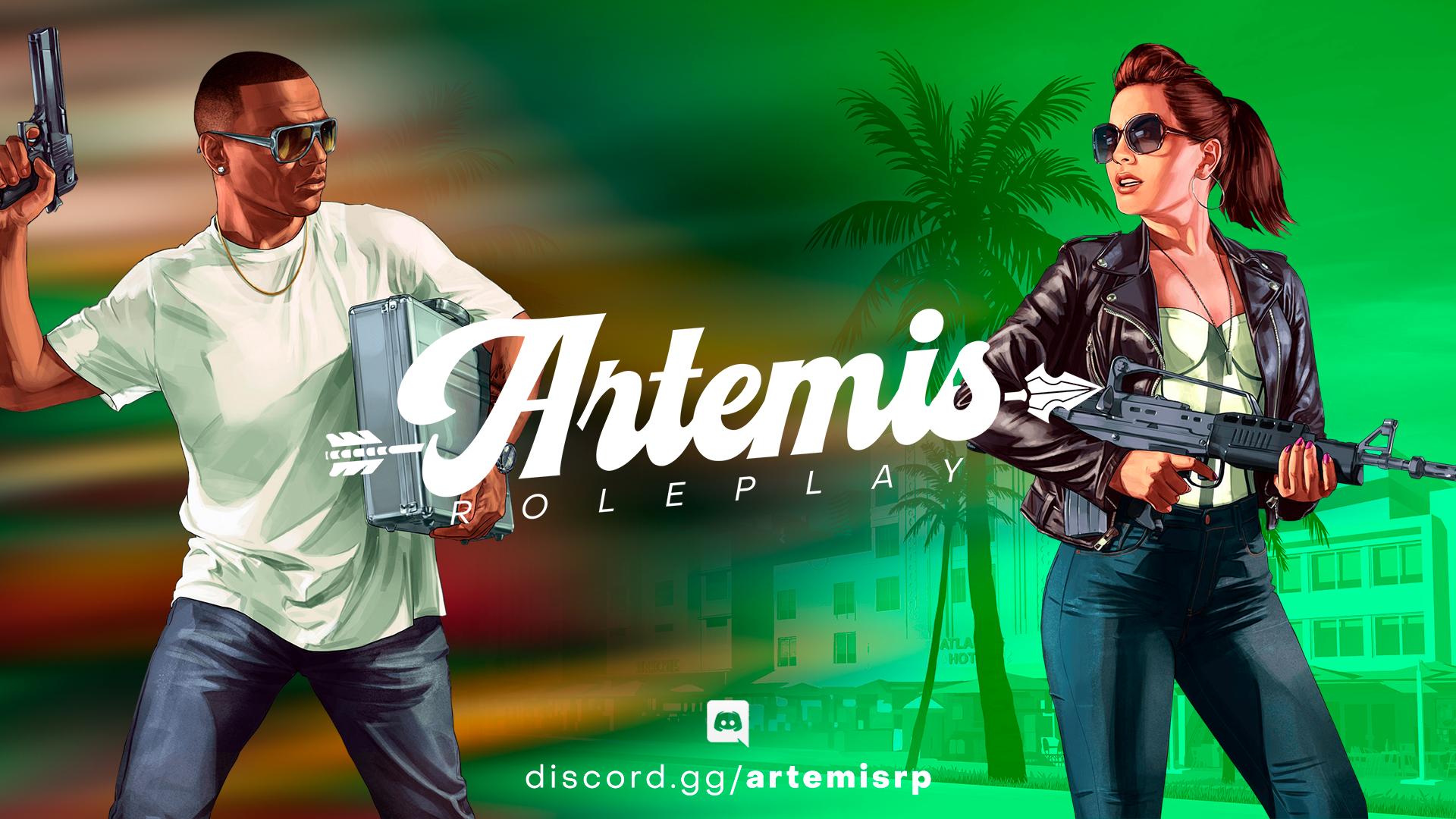 Discovery splash banner for ๐น ARTEMIS ROLEPLAY VIII ๐น #28.9k Discord server