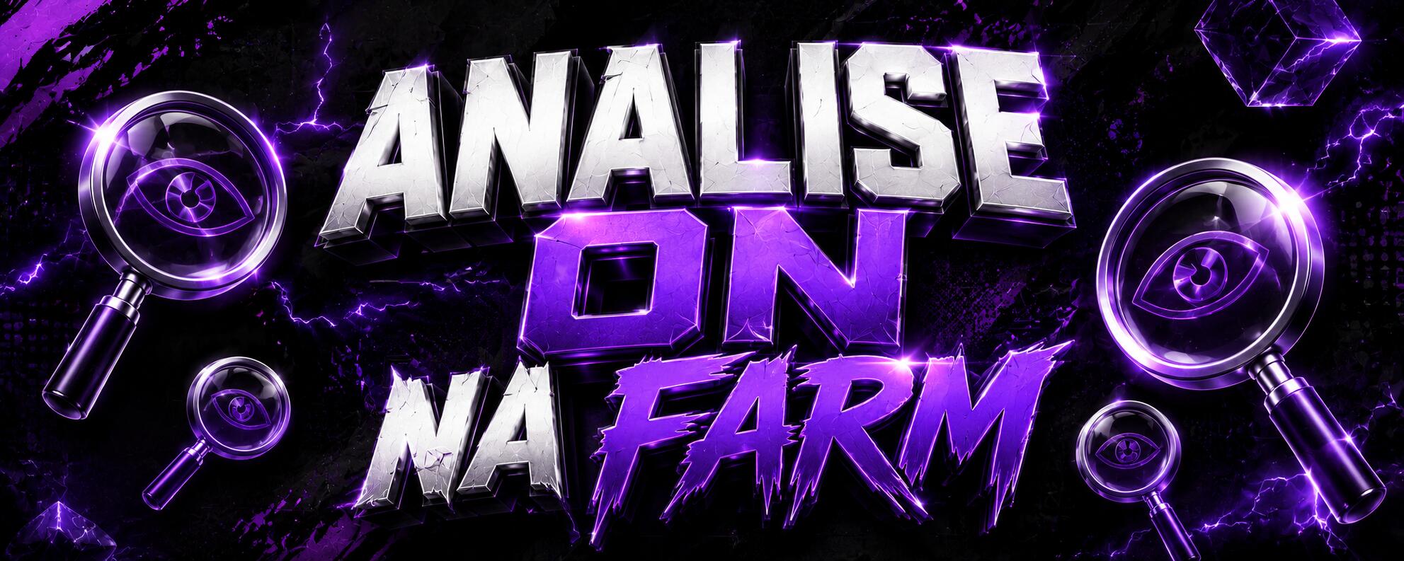 Discovery splash banner for ANALISE ON | FARM Discord server