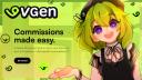 Discovery splash banner for VGen | Commissions & Art Discord server