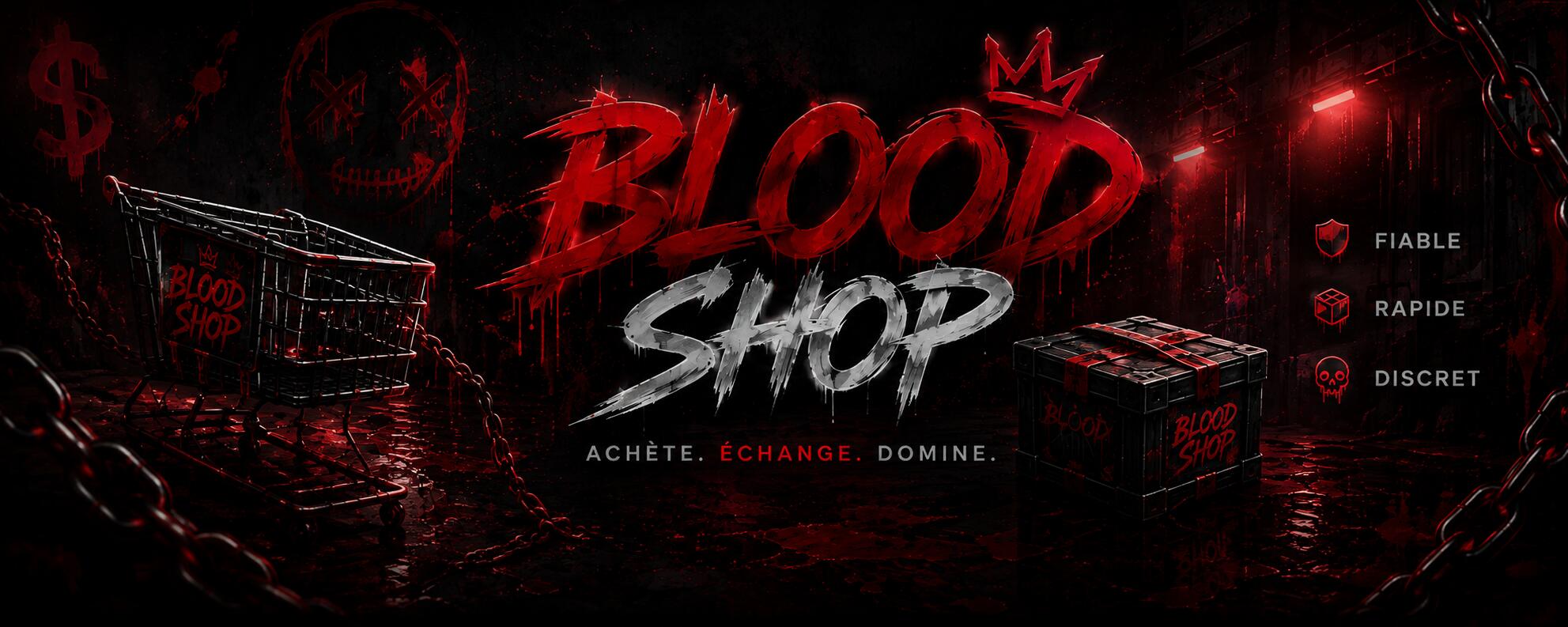 Discovery splash banner for BLOOD SHOP Discord server