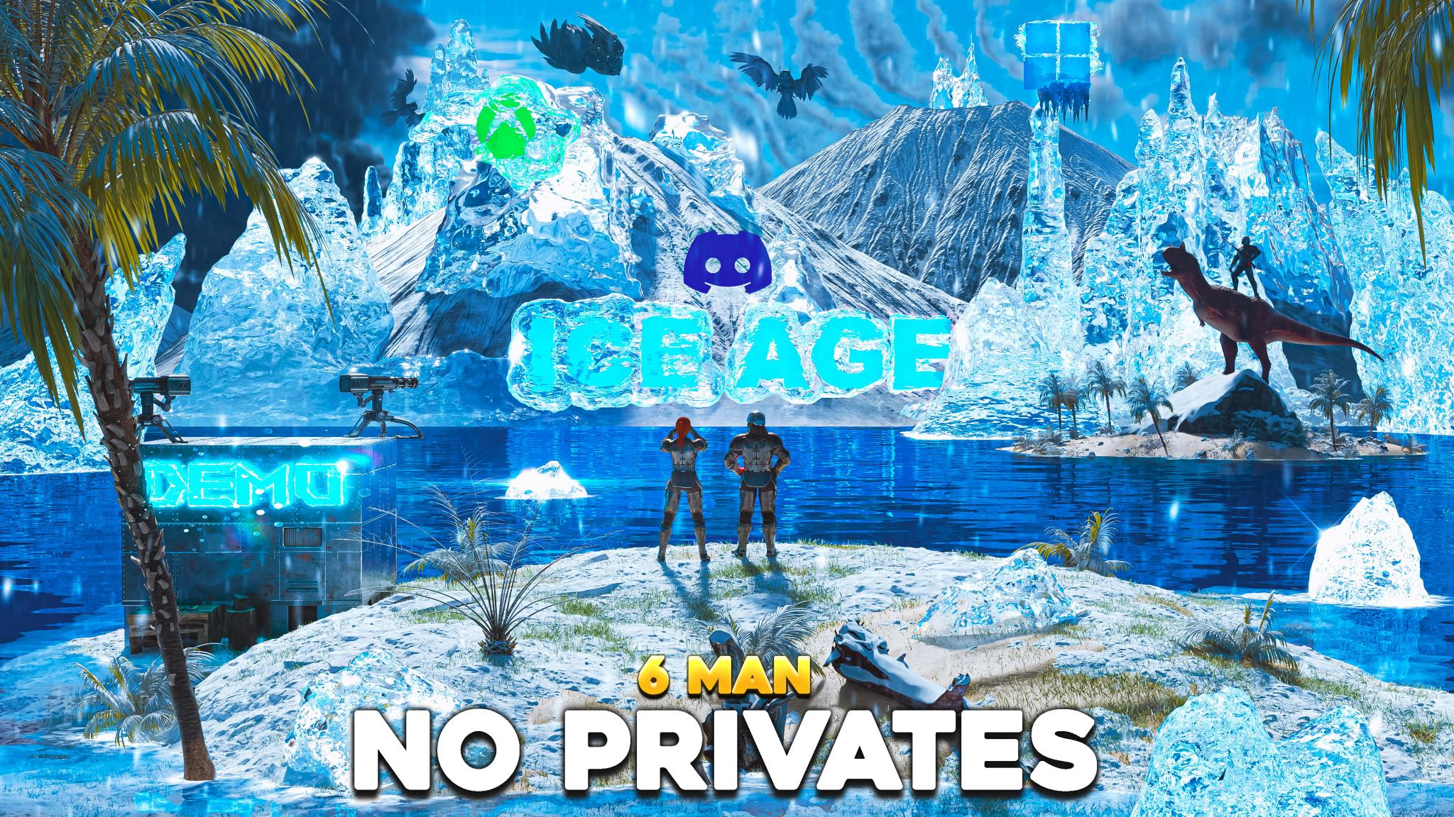 Discovery splash banner for ICE AGE 25x SERVER WARS Discord server