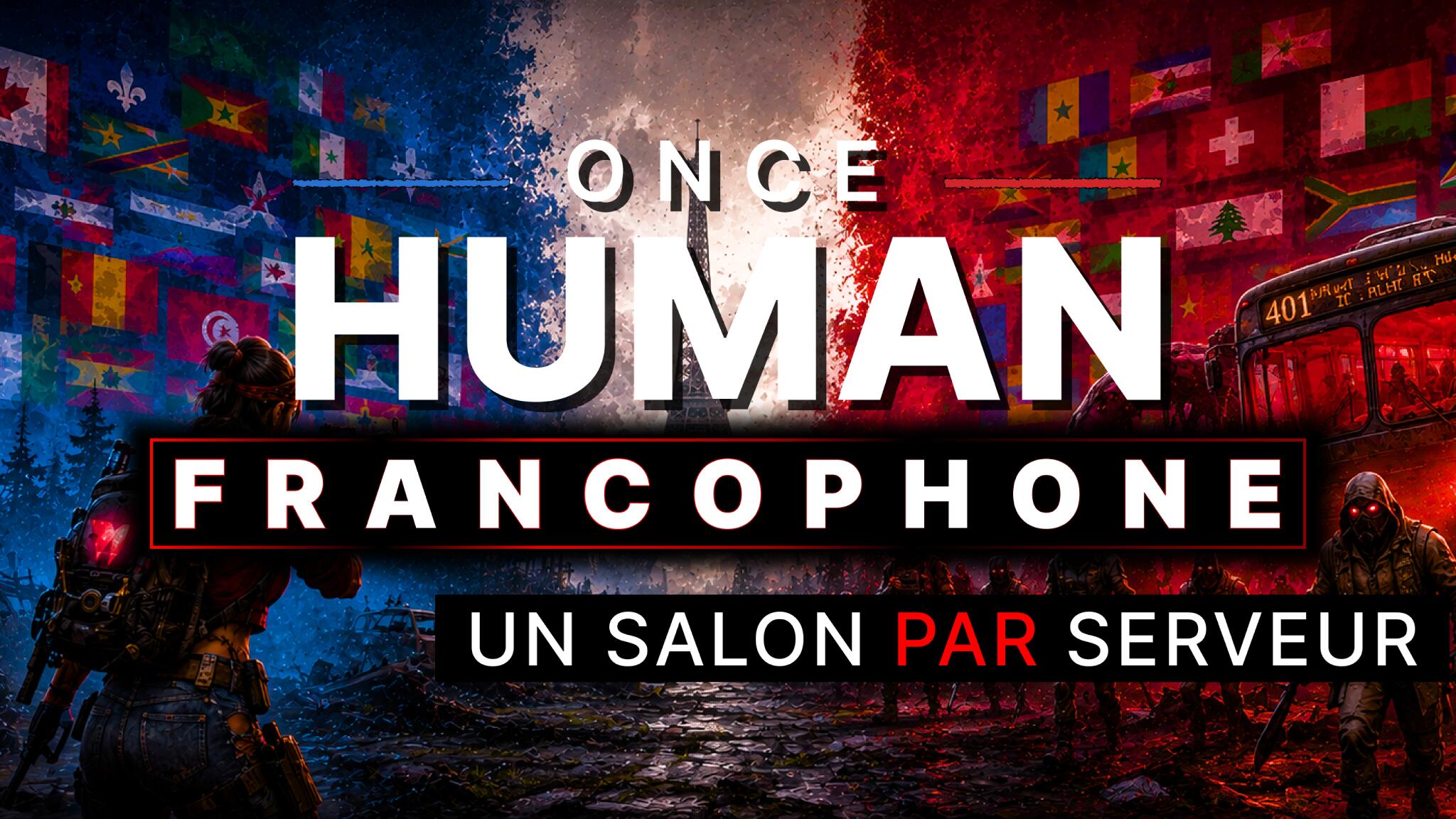 Discovery splash banner for Once Human Francophone Discord server