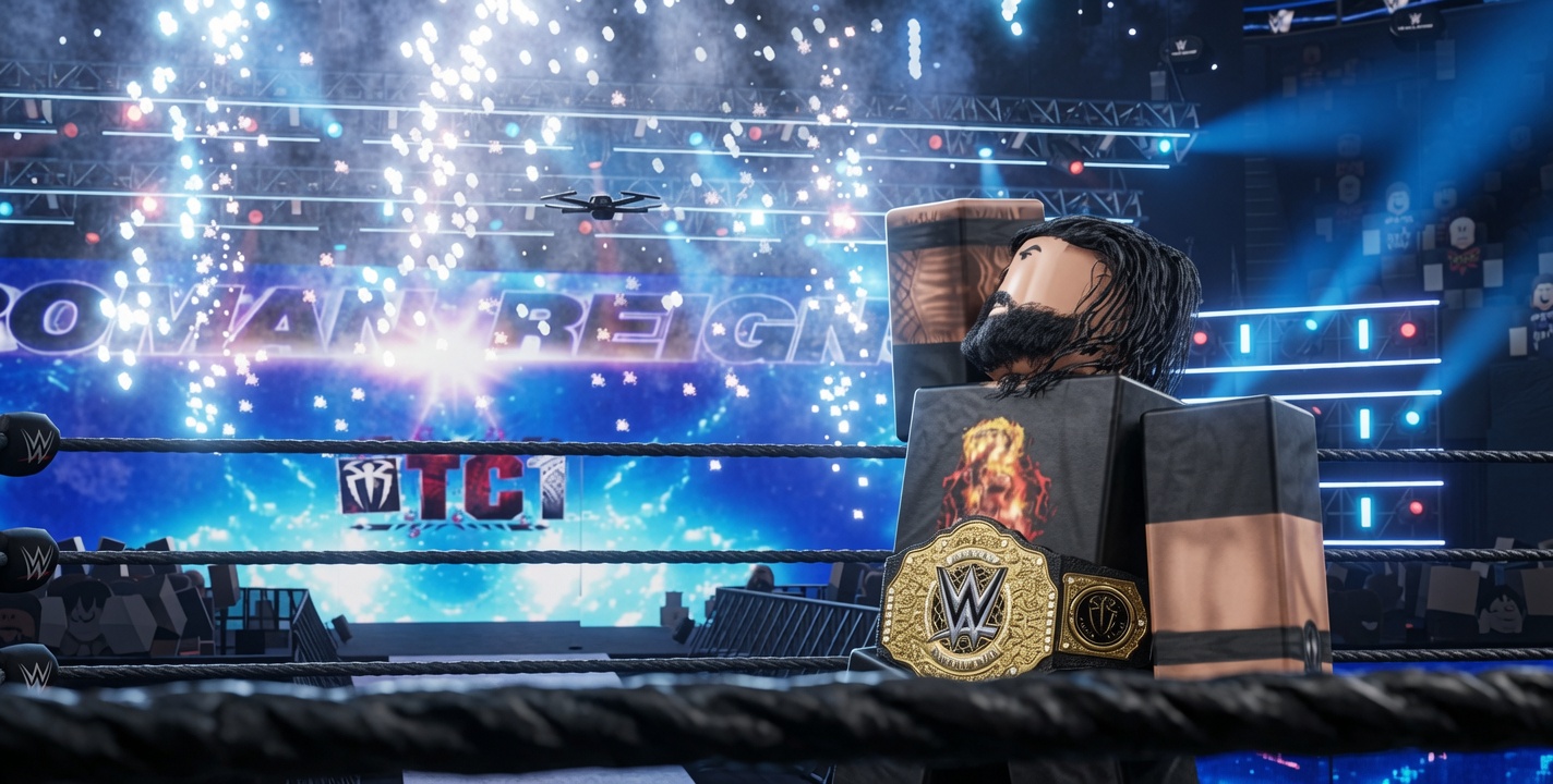 Discovery splash banner for WWE x ROBLOX || EST. 2020 Discord server