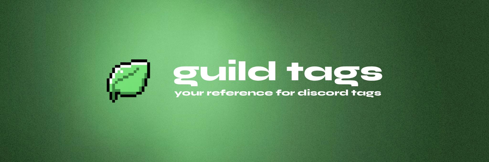Discovery splash banner for Guild Tags | 130k+ Tags Discord server