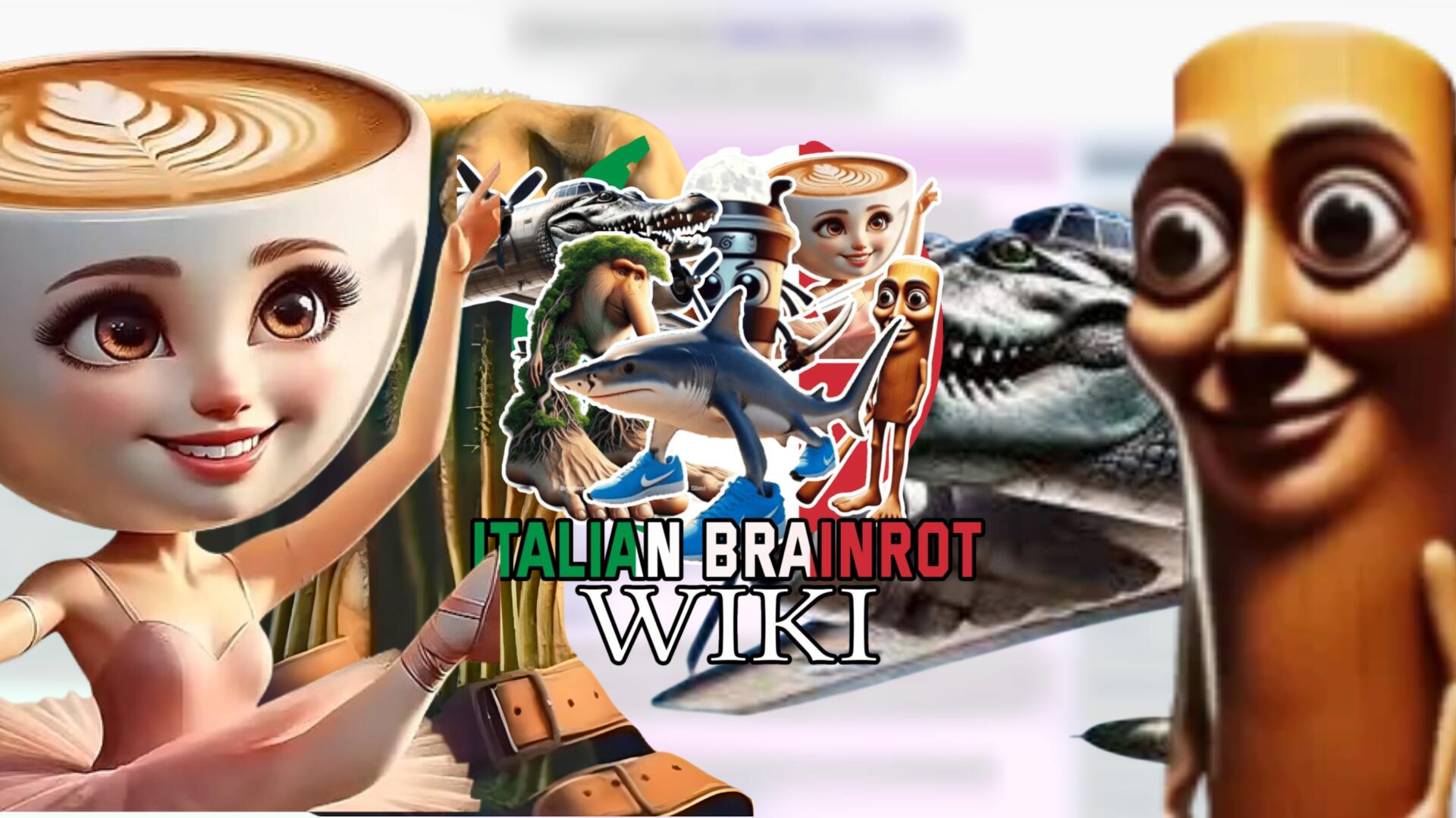 Discovery splash banner for Italian Brainrot Wiki Discord server