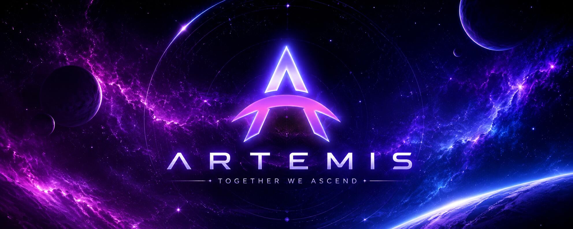 Discovery splash banner for Artemis Discord server