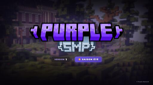 Discovery splash banner for Purple SMP Discord server