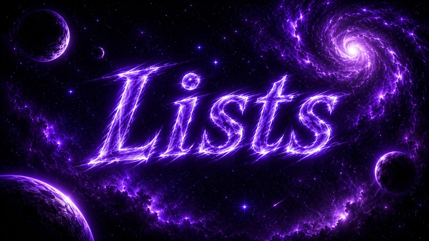 Discovery splash banner for Lists™ #/listup Discord server