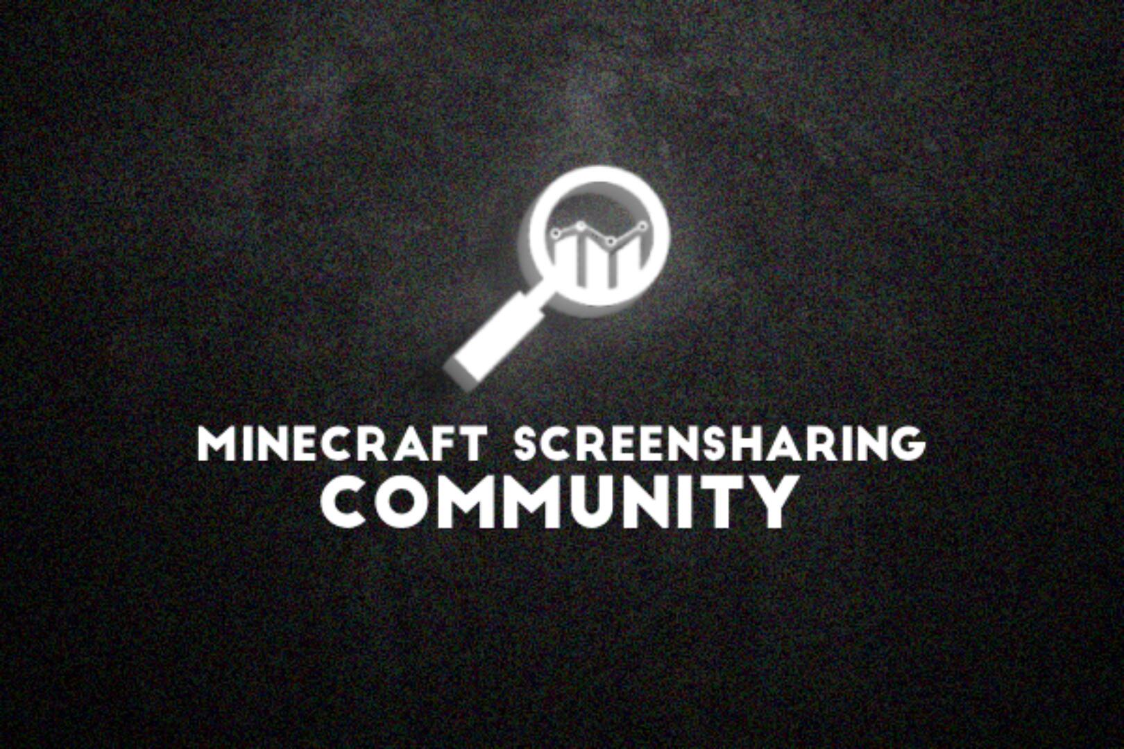 Discovery splash banner for Minecraft ScreenSharing Community Discord server