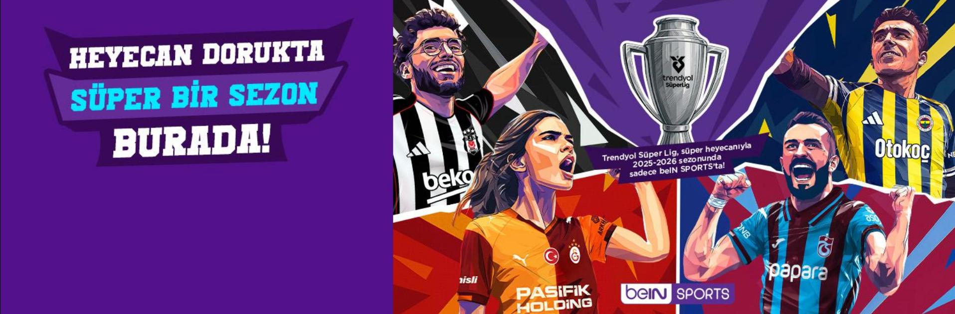 Discovery splash banner for BeIN SPORTS - Süper Lig 2026/2027 #YETKİLİALIM Discord server