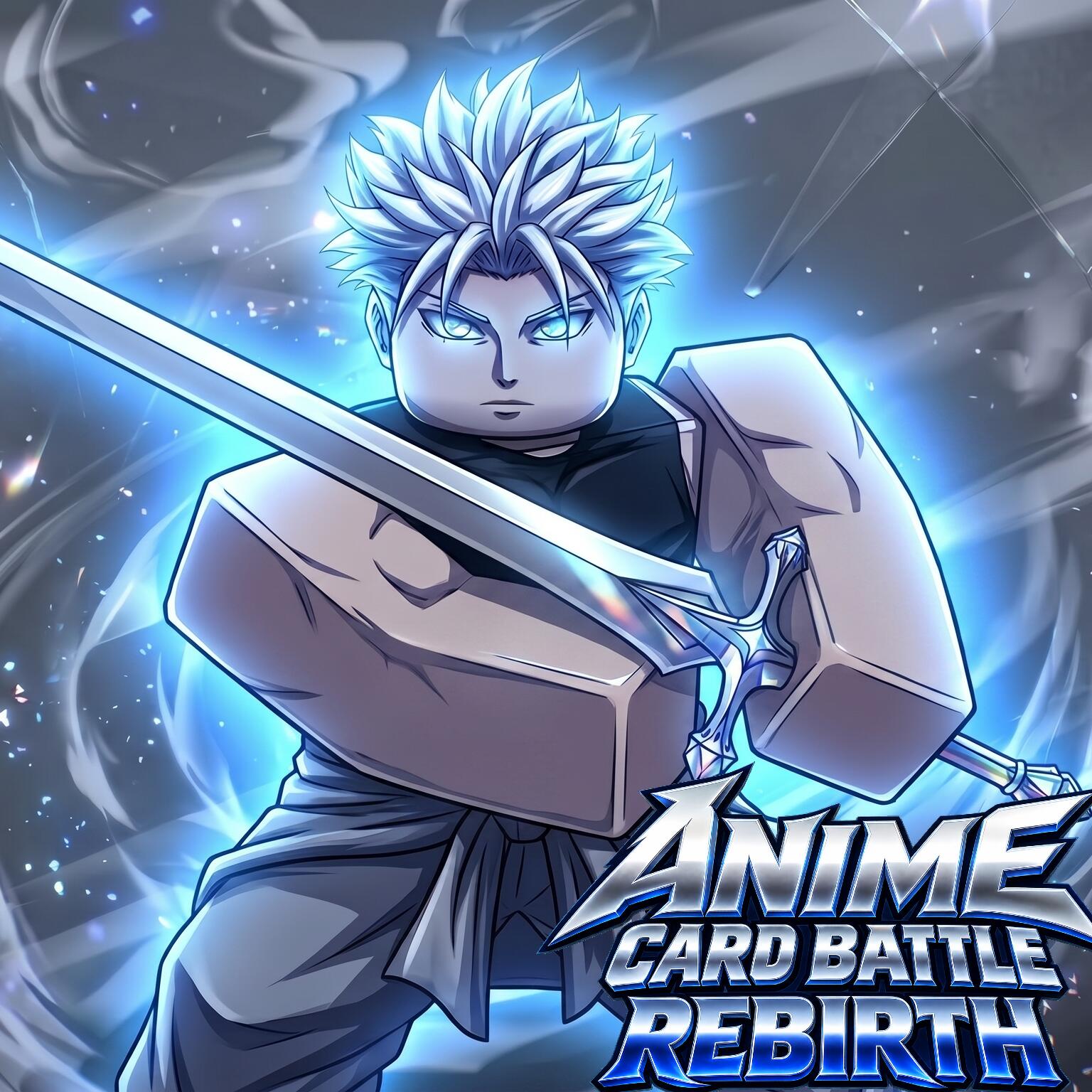 Discovery splash banner for Anime Card Battles: Rebirth Discord server