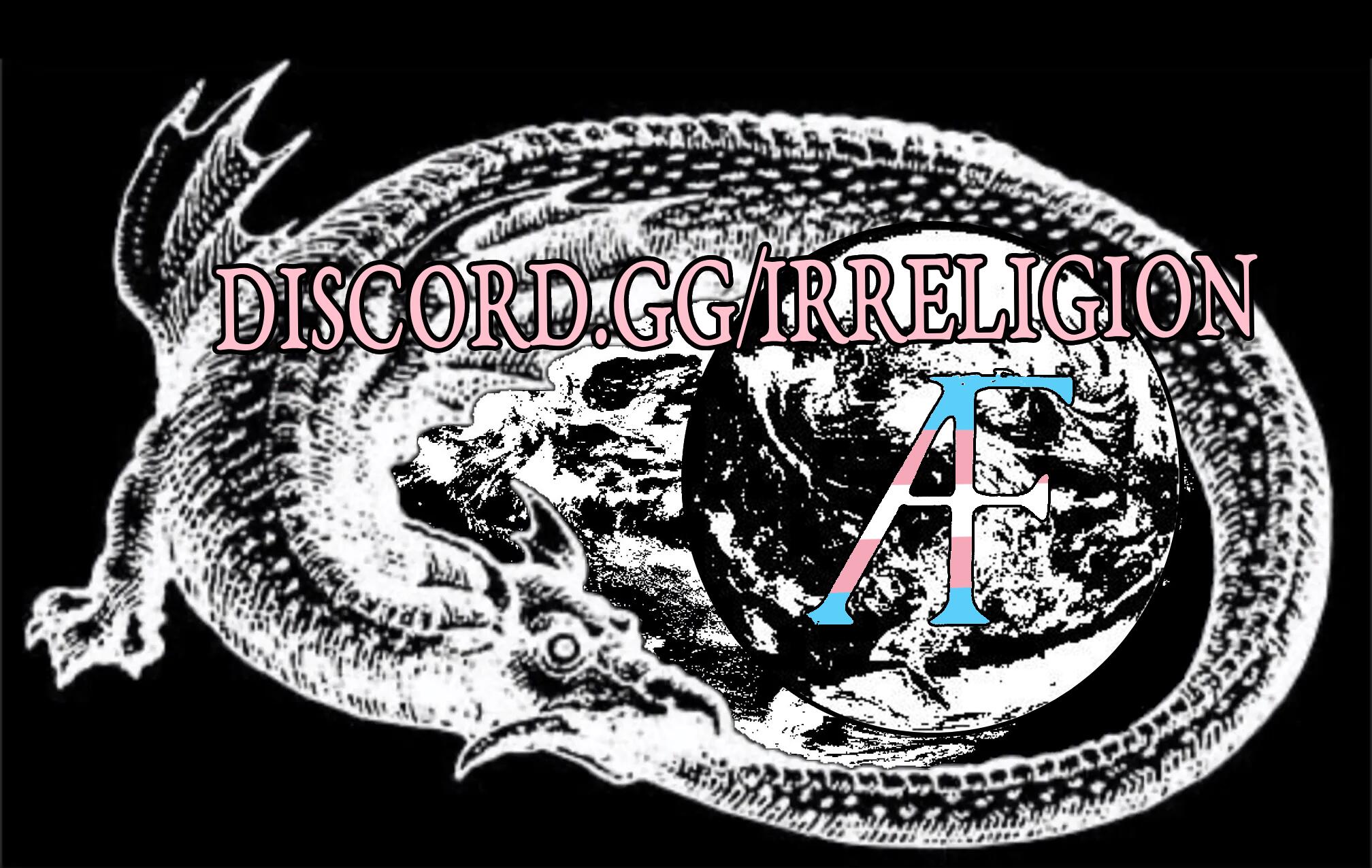 Discovery splash banner for Atheism and Friends Discord server