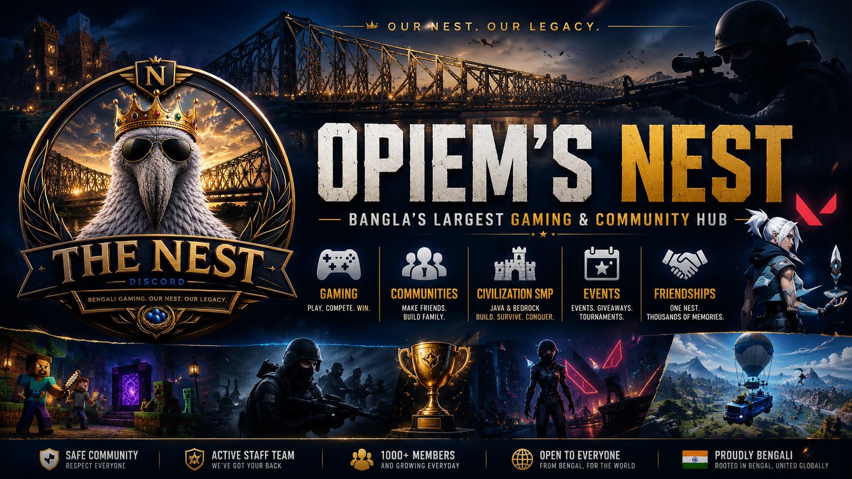 Discovery splash banner for OPIEM'S NEST Discord server