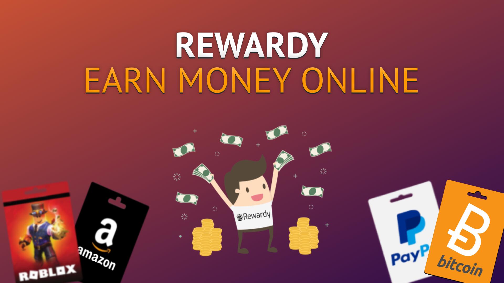 Discovery splash banner for Rewardy.io | Make Money Online Discord server