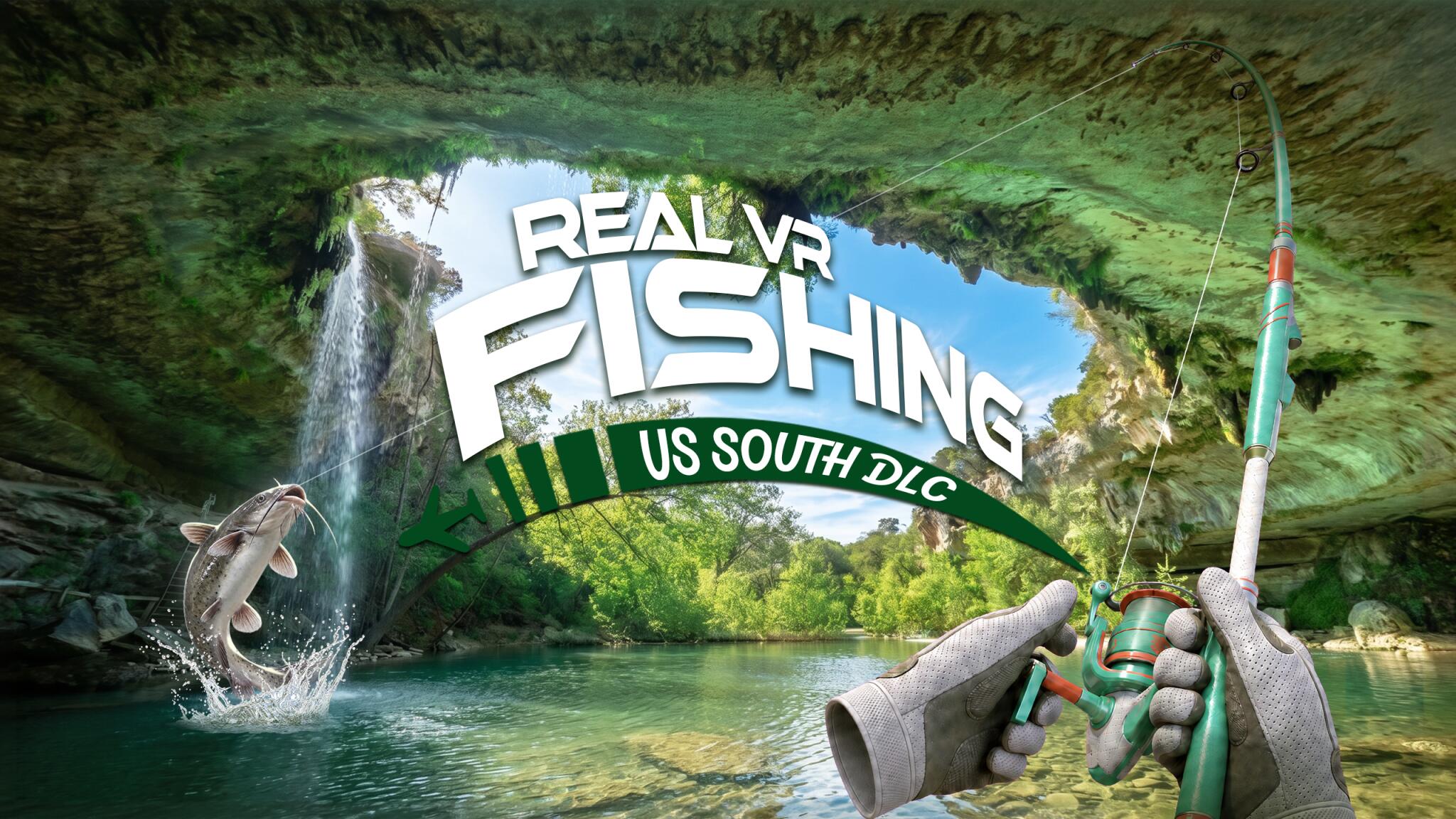 Discovery splash banner for Real VR Fishing Discord server