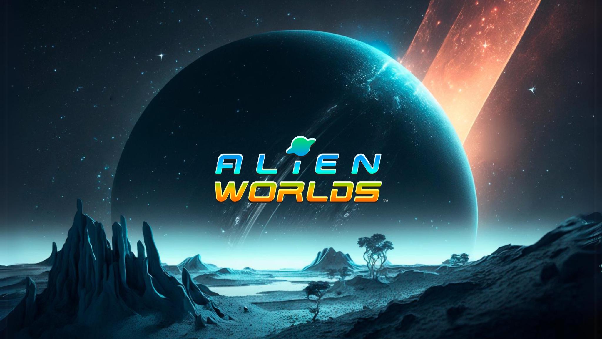 Discovery splash banner for Alien Worlds Official Discord server