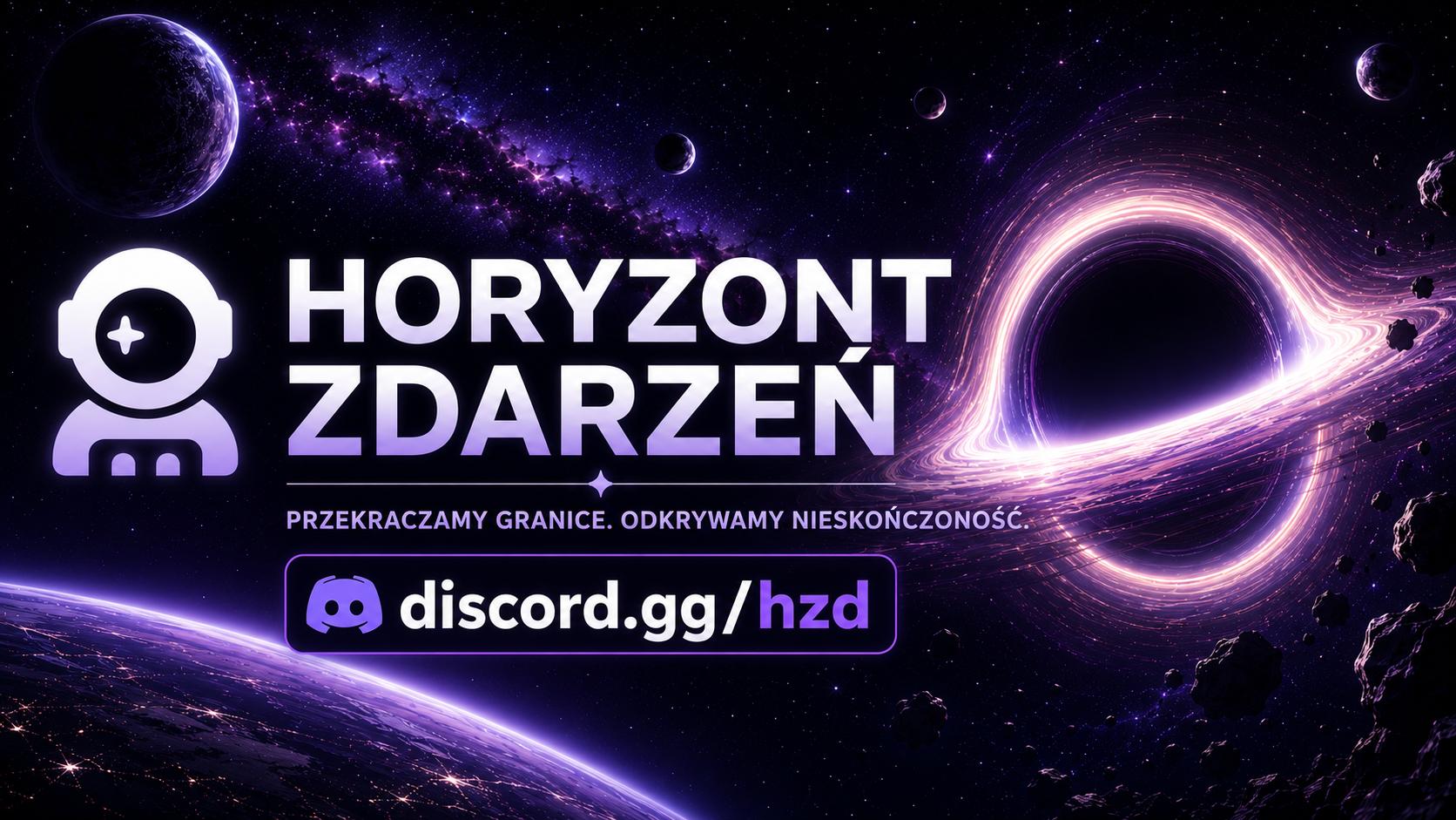 Discovery splash banner for Horyzont Zdarzeń Discord server