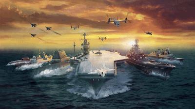 Discovery splash banner for Modern Warships - Official Community Discord server