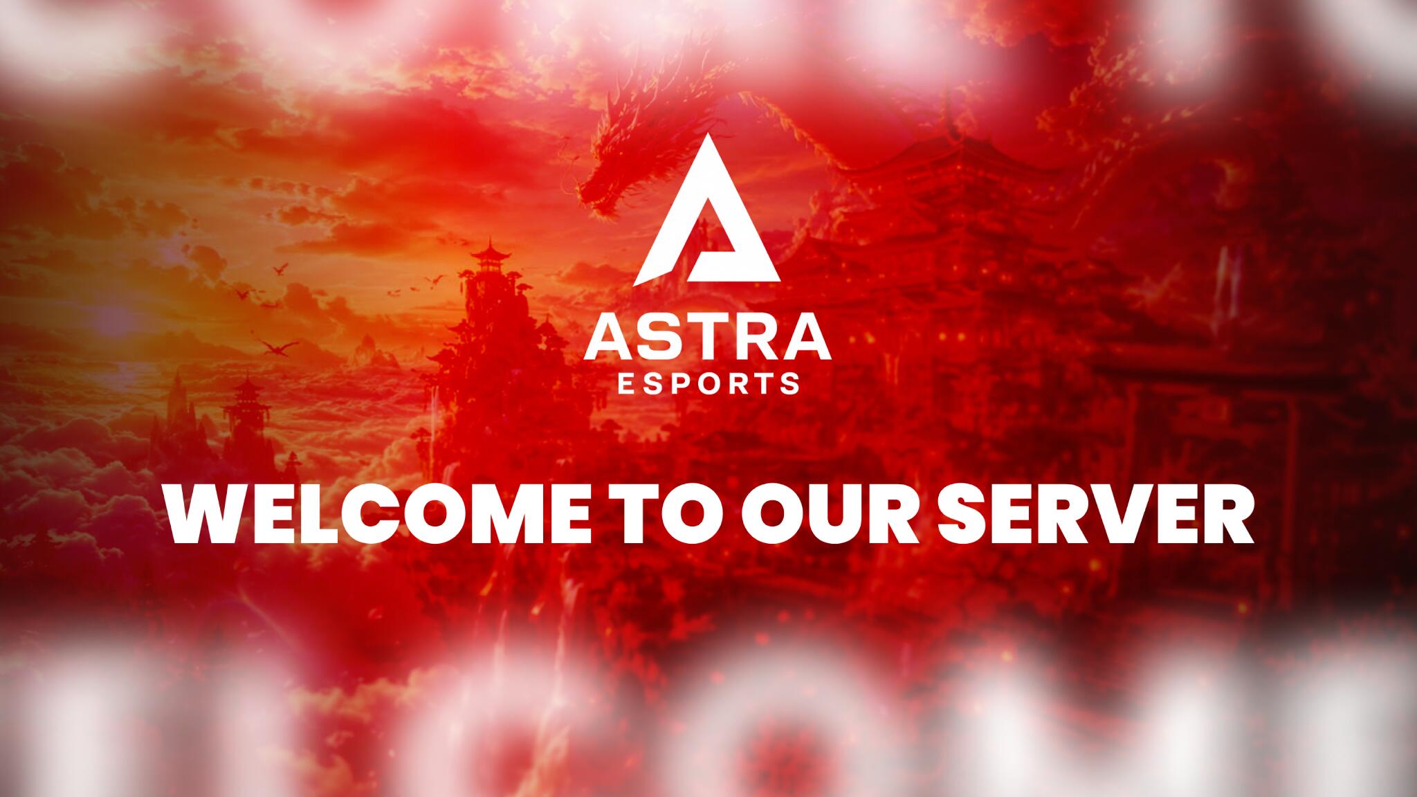 Discovery splash banner for ASTRA ESPORTS Discord server