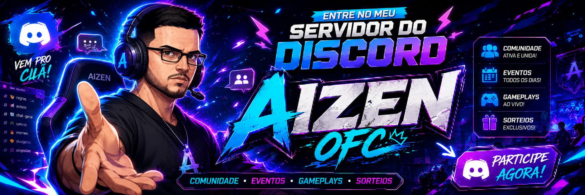 Discovery splash banner for AIZEN OFC | Free Fire Brasil Discord server