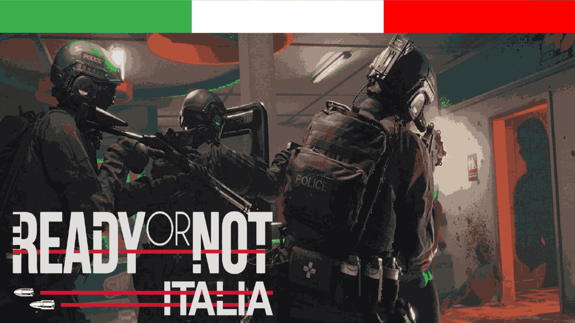 Discovery splash banner for Ready or Not ITALIA Discord server