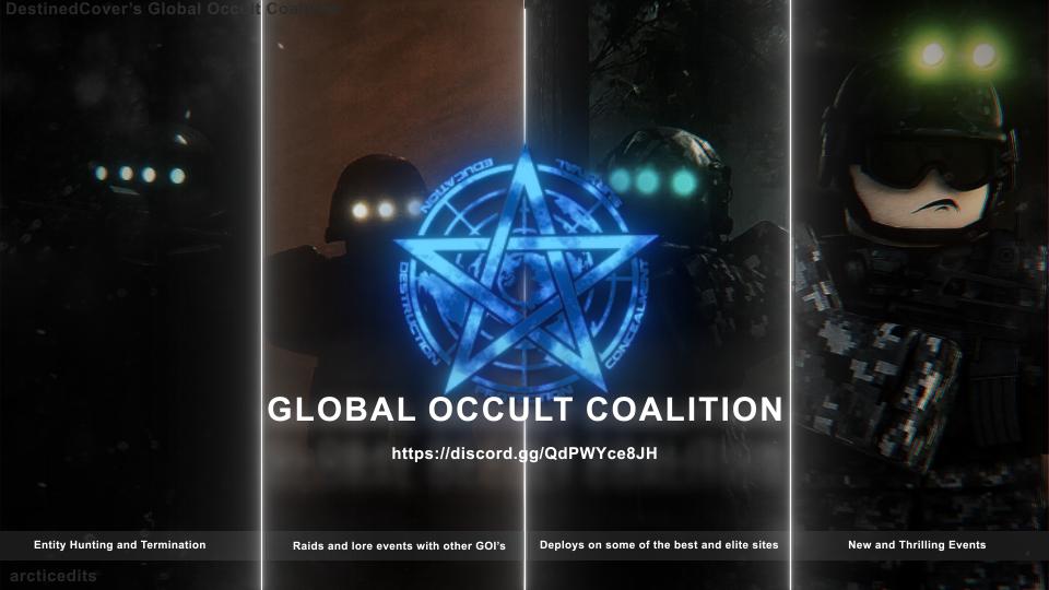 Discovery splash banner for UNGOC || Global Occult Coalition Discord server