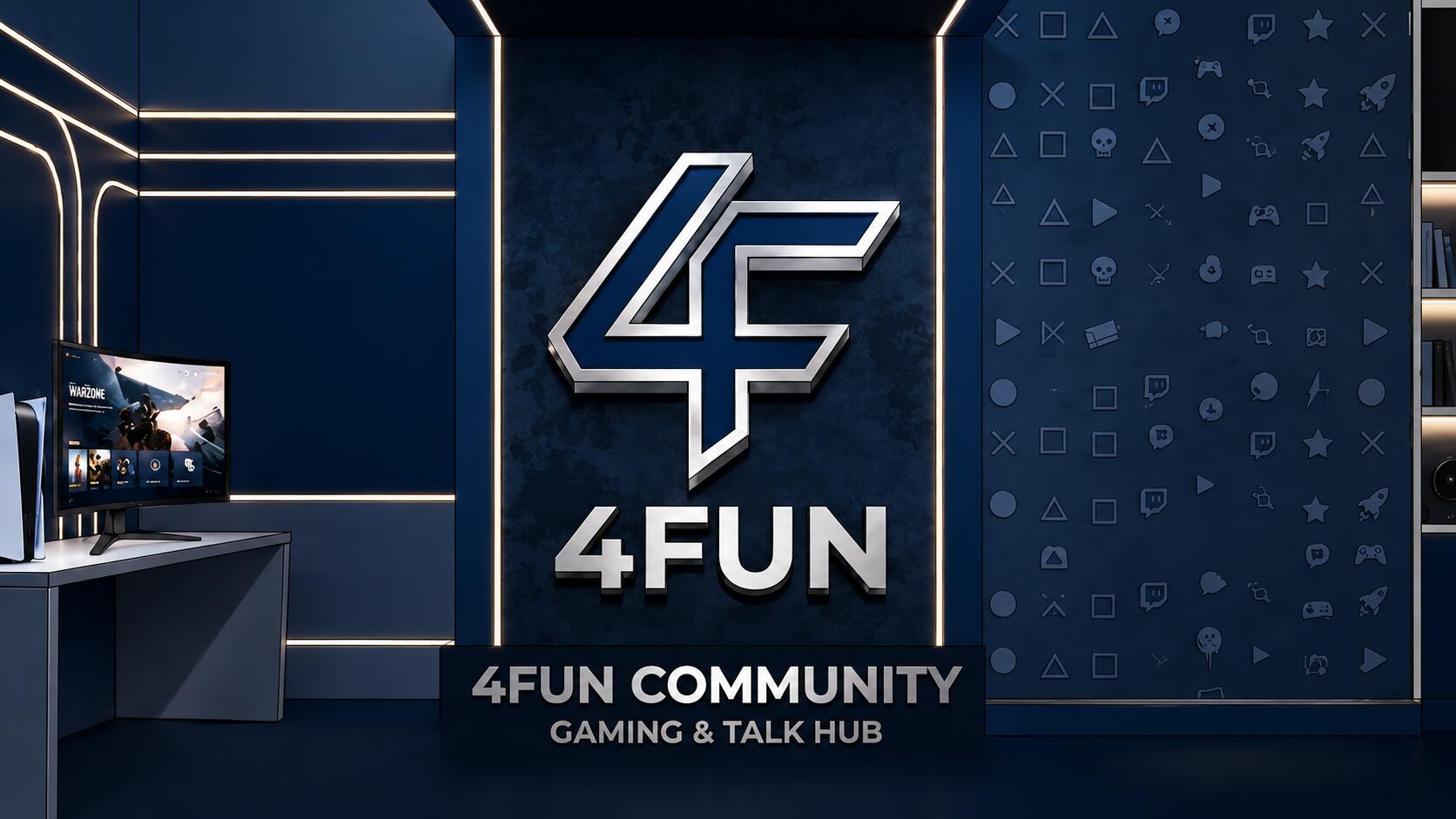 Discovery splash banner for 4Fun Community Discord server